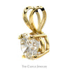 1.13ct Round Brilliant Cut Diamond Solitaire in 14k Yellow Gold Basket Mounting with Split Bail - Thumbnail 2