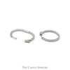 2cttw Lab Grown Diamond In & Out Hollywood Hoop Earrings in 14k White Gold - Thumbnail 3