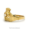 .15ct Diamond Accented Irish Claddagh Ring in 18k Yellow Gold - Thumbnail 3