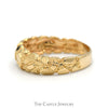14k Yellow Gold Nugget Style Men's Wedding Band Ring - Size 10.25 - Thumbnail 3