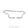 18 inch 20cttw Lab Grown Round Diamond Tennis Necklace in 14k White Gold - Thumbnail 4