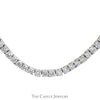 18 inch 20cttw Lab Grown Round Diamond Tennis Necklace in 14k White Gold - Thumbnail 3