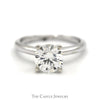 2ct Round Lab Grown VS1 E Diamond Engagement Ring in 14k White Gold - Thumbnail 1