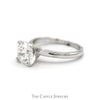 2ct Round Lab Grown VS1 E Diamond Engagement Ring in 14k White Gold - Thumbnail 3