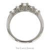 1/2cttw 5 Prong Set Round Diamond Wedding Band in Platinum - Thumbnail 2