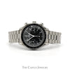 Omega Speedmaster 3510.50 Luxury Watch with Black Dial and Black Bezel in Stainless Steel Bracelet - Thumbnail 5