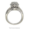 2cttw Oval Cluster Ring with Multiple Rows of Baguette & Round Diamond Accents - Thumbnail 2