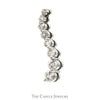 Round Brilliant Cut Diamond Journey Pendant in 14k White Gold - Thumbnail 2