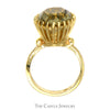Oval Green Spinel Ring with Double Split Shank Sides in 14k Yellow Gold - Thumbnail 2