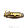 "UK" Wildcat Logo Charm Pendant in 14k Yellow Gold - Thumbnail 3