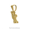 "UK" Wildcat Logo Charm Pendant in 14k Yellow Gold - Thumbnail 2