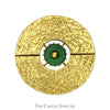 Ed Wiener Designer Green Jade Circle Pin/Pendant Combo in 18k Yellow Gold - Thumbnail 1