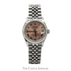 Rolex Datejust 278274 31mm with Pink Roman Numeral Dial and Fluted Bezel in 18k White Gold & Stainless Steel - Thumbnail 1