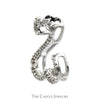 Diamond Open Heart Pendant .05CTTW Diamonds In 14KT White Gold - Thumbnail 3