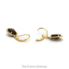 Oval Smoky Quartz Dangle Style Earrings With Lever Backs In 14KT Yellow Gold - Thumbnail 2