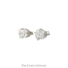 4cttw Round Brilliant Cut Lab Grown Diamond Stud Earrings in 14k White Gold - Thumbnail 2