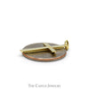 Polished Gold Cross Pendant with Beveled Edges in 14k Yellow Gold - Thumbnail 3