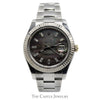 Rolex Datejust 116300 with Black Mother of Pearl Dial and Baguette Diamond Hour Markers in Stainless Steel Oyster Band - Thumbnail 1