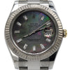 Rolex Datejust 116300 with Black Mother of Pearl Dial and Baguette Diamond Hour Markers in Stainless Steel Oyster Band - Thumbnail 2