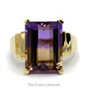 Emerald Cut Ametrine Ring with Beveled Sides in 10k Yellow Gold - Thumbnail 1