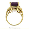 Emerald Cut Ametrine Ring with Beveled Sides in 10k Yellow Gold - Thumbnail 2