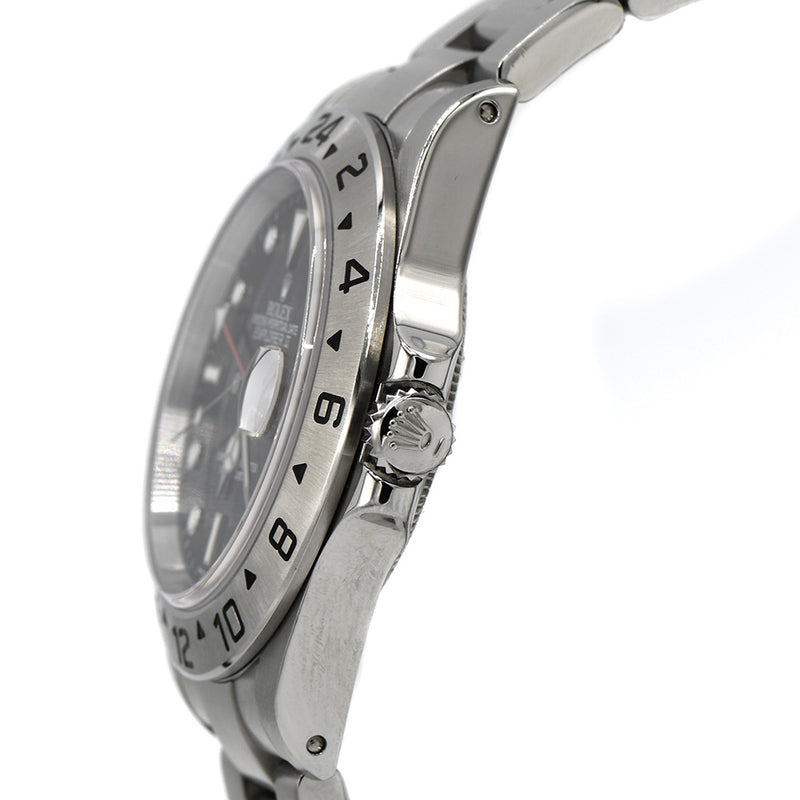 Rolex Explorer II M16570 with Black Dial and Date Indicator in Stainless Steel Oyster Bracelet