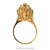 .96cttw Pear Shaped Round Diamond Cluster Ring in 14k Yellow Gold Split Shank Setting - Thumbnail 2
