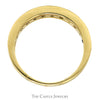 Alternating Diamond & Sapphire Wedding Band in 10k Yellow Gold - Thumbnail 2