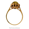 Oval Cabochon Yellow Tigers Eye Ring in 10k Yellow Gold - Thumbnail 2