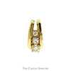 Vertically Set 1/2cttw Three Stone Graduated Diamond Slide Pendant in 10k Yellow Gold - Thumbnail 1