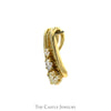 Vertically Set 1/2cttw Three Stone Graduated Diamond Slide Pendant in 10k Yellow Gold - Thumbnail 2