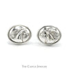 Horse Head Equestrian Themed Sterling Silver Kabana Designer Cufflinks - Thumbnail 1