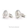 Horse Head Equestrian Themed Sterling Silver Kabana Designer Cufflinks - Thumbnail 2