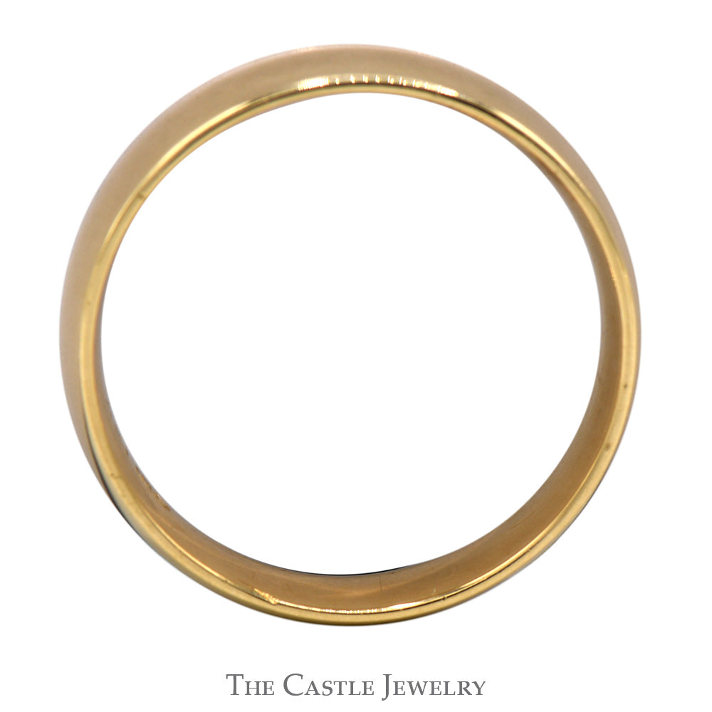 5.25mm Polished Comfort Fit Wedding Band in 14k Yellow Gold