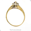 Marquise Cut Ruby Ring with Diamond Halo in 14k Yellow Gold - Thumbnail 2