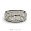 Men's 1/2cttw Pave Set Diamond Cluster Band in 14k White Gold - Thumbnail 1