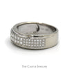 Men's 1/2cttw Pave Set Diamond Cluster Band in 14k White Gold - Thumbnail 3