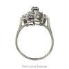 Floral Starburst 1/4cttw Diamond Cluster Ring in 14k White Gold - Thumbnail 2