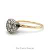 7 Round Brilliant Cut 1cttw Diamond Cluster Ring in 10k Yellow Gold - Thumbnail 3