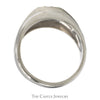 .10ct Round Diamond Solitaire Men's Ring with Ridged Sides in 10k White Gold - Thumbnail 2