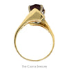 Oval Ruby Ring with Channel Set Diamond Accented Bypass Setting in 14k Yellow Gold - Thumbnail 2