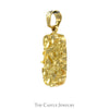 Textured Gold Nugget Bar Designed Pendant in 14k Yellow Gold - Thumbnail 2