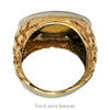 2002 Liberty Coin Ring with 1/2cttw Diamond Bezel and Textured Nugget Sides in 14k Yellow Gold - Thumbnail 2