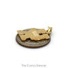 "UK" Logo Charm Pendant with Brushed Textured Design in 10k Yellow Gold - Thumbnail 3