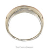 Men's 1/2cttw Black Diamond Wedding Band in Two Tone 10k White & Rose Gold - Thumbnail 2