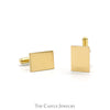Rectangular Polished 14k Yellow Gold Cuff Links - Thumbnail 1