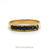7 Round Sapphire Band in 18k Yellow Gold - Thumbnail 1