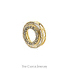 1/2cttw Round & Baguette Diamond Open Circle Pendant in 10k Yellow Gold - Thumbnail 2