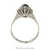 Marquise Shaped Ruby Ring with Double Diamond Halo in 14k White Gold - Thumbnail 2