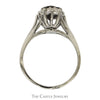 1/4cttw Oval Shaped 7 Diamond Cluster Ring in 14k White Gold - Thumbnail 2
